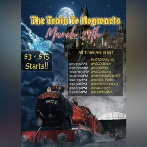 TRAIN TO HOGWARTS March 29th 🚂